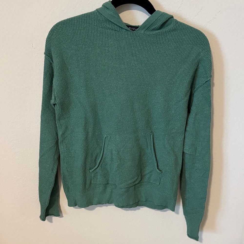 Love Elle Girls Hailsley Pullover Hoodie with Kangaroo Pocket Green Sweater L